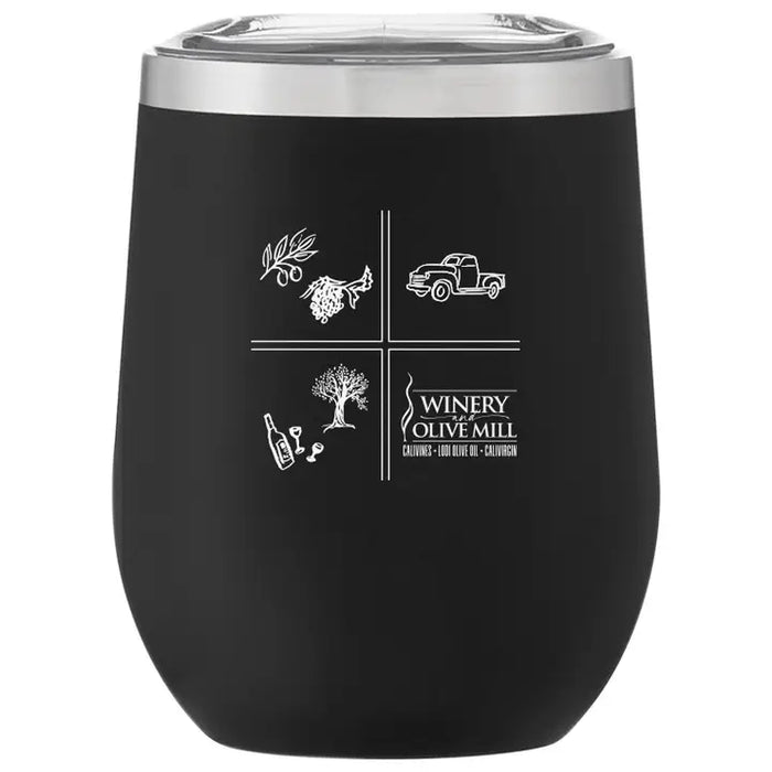 Custom SQUARES 12 Oz. Insulated Stemless Wine Cup