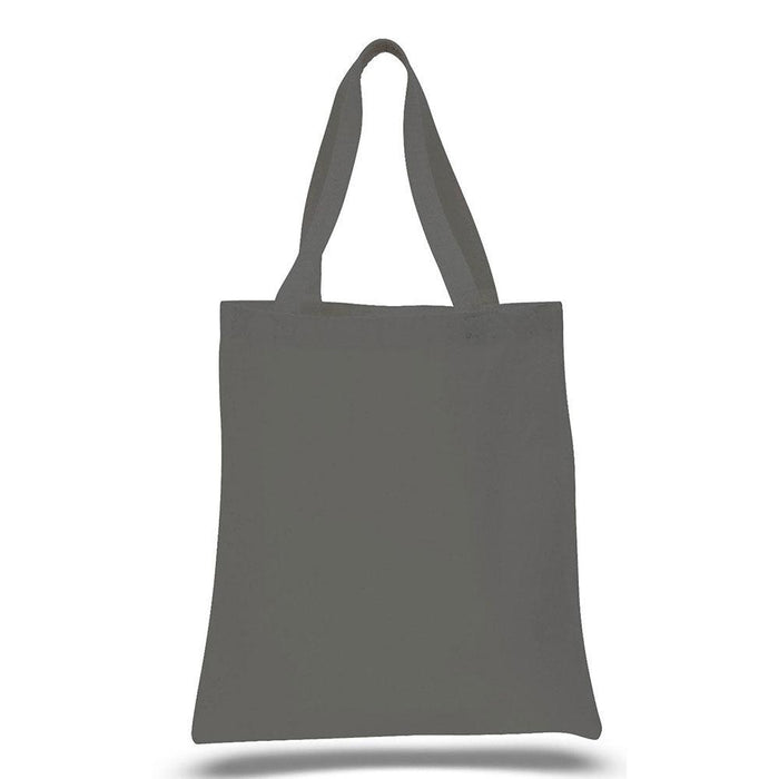 12 Oz. Colored Canvas Simple Tote Bag Printed with a Customizable TEXT COLLECTION Design - Mercantile 12