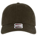 Dark Olive Green cap with a label on a white background