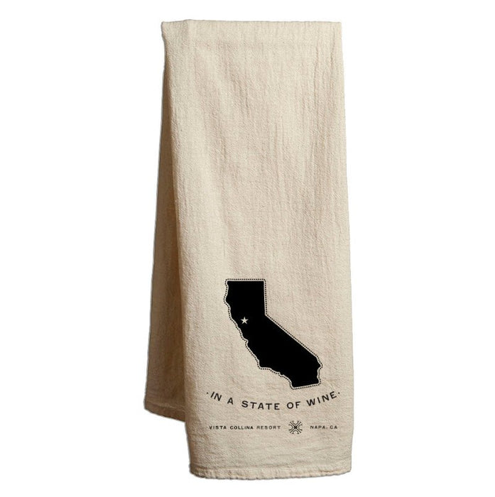 Custom STATE Flour Sack Tea Towels - Natural