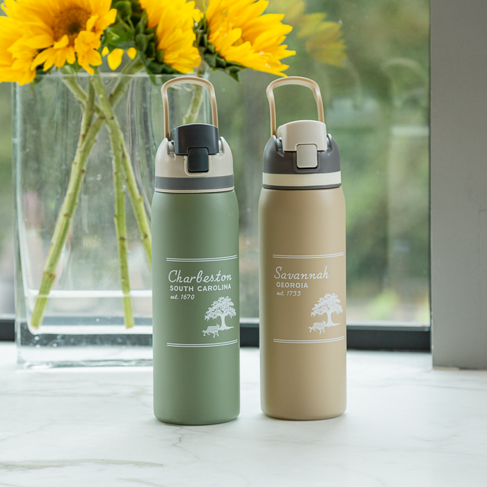 Custom SUNDAY 27 Oz. Stainless Flip Water Bottle