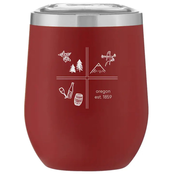 Custom SQUARES 12 Oz. Insulated Stemless Wine Cup