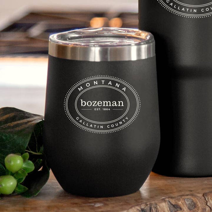 Custom OVAL 12 Oz. Insulated Stemless Wine Cup
