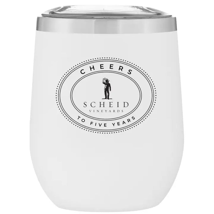 Custom OVAL 12 Oz. Insulated Stemless Wine Cup