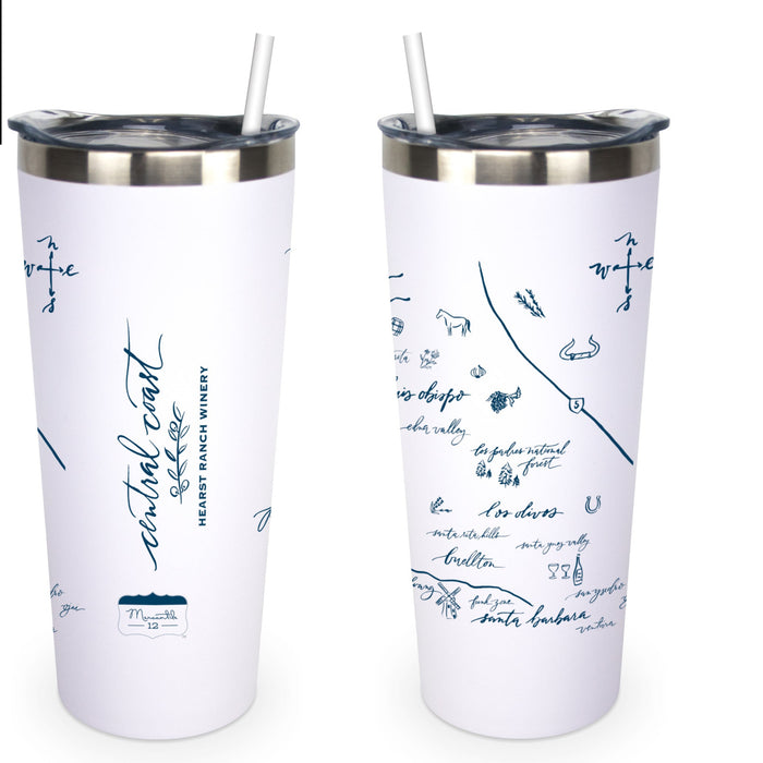 Custom CALLIGRAPHY MAP 22 Oz. Stainless Full Color Tumbler