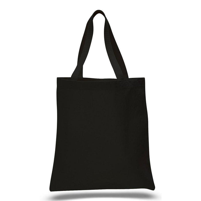 12 Oz. Colored Canvas Simple Tote Bag Printed with a Customizable TEXT COLLECTION Design - Mercantile 12