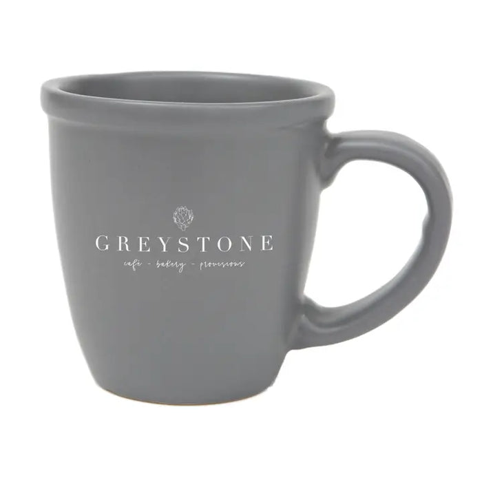 Custom BRAND / LOGO 14 Oz. Ceramic Morning Mug – Gray