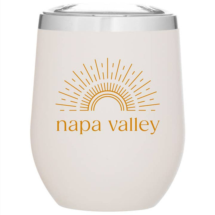 Custom SUNSHINE 12 Oz. Insulated Stemless Wine Cup