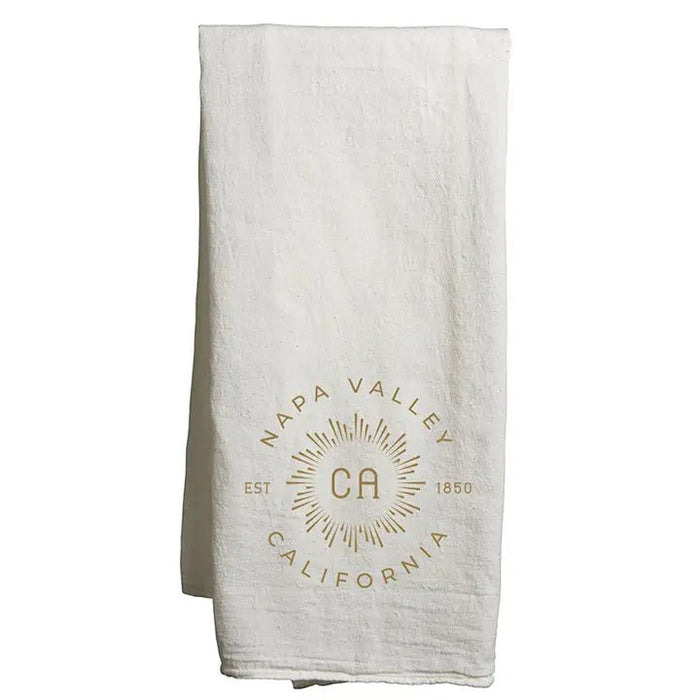 Custom BURST Flour Sack Tea Towel - White