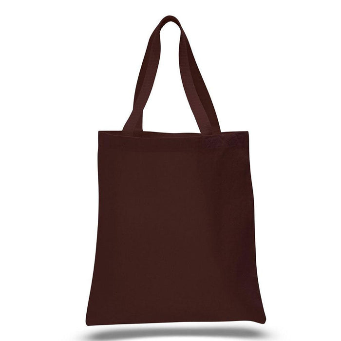 12 Oz. Colored Canvas Simple Tote Bag Printed with a Customizable TEXT COLLECTION Design - Mercantile 12