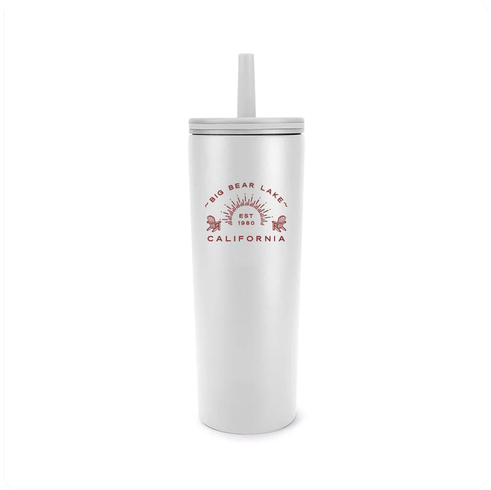 Custom ADIRONDACK ChillFlow Stainless Steel Mug with Straw