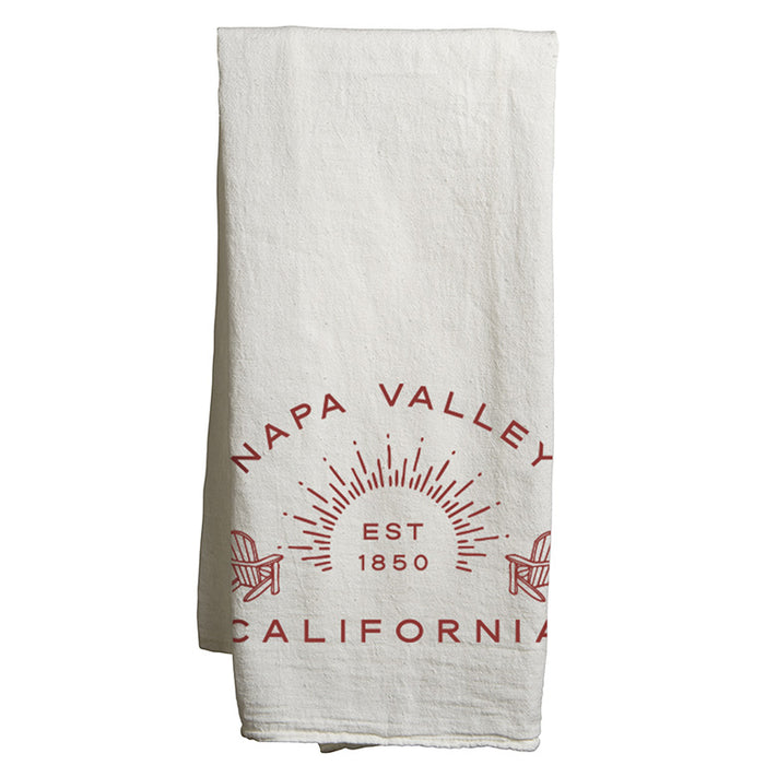 Custom ADIRONDACK Flour Sack Tea Towels - White