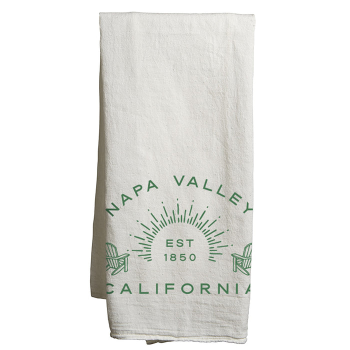 Custom ADIRONDACK Flour Sack Tea Towels - White