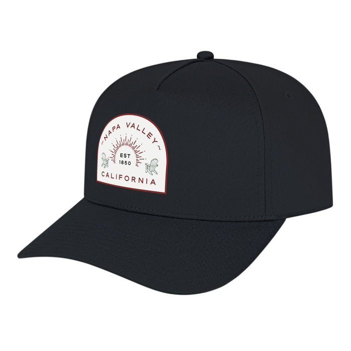 Custom ADIRONDACK Cap America Poly/cotton 5 Panel Mid Profile Structured Hometown Cap
