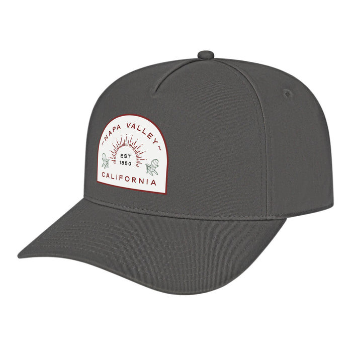 Custom ADIRONDACK Cap America Poly/cotton 5 Panel Mid Profile Structured Hometown Cap