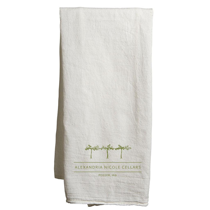 Custom  VISTA  Flour Sack Tea Towel - White