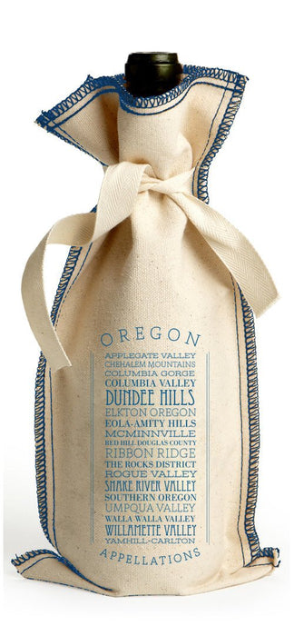Custom APPELLATION 10 Oz. Cotton Overstitch Wine Gift Bag