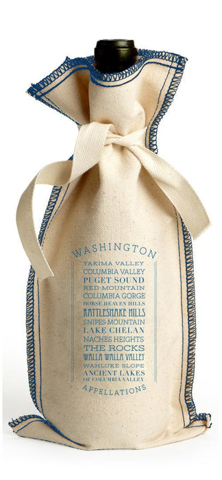 Custom APPELLATION 10 Oz. Cotton Overstitch Wine Gift Bag