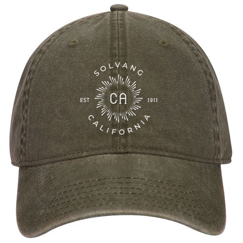 Custom BURST Otto Cap Garment-Washed Pigment-Dyed Cotton Twill Dad Hat