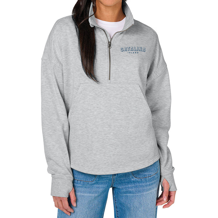 Custom BLOCK SPORT Charles River Apparel Women 7.08 Oz. Willow Half Zip Sweatshirt