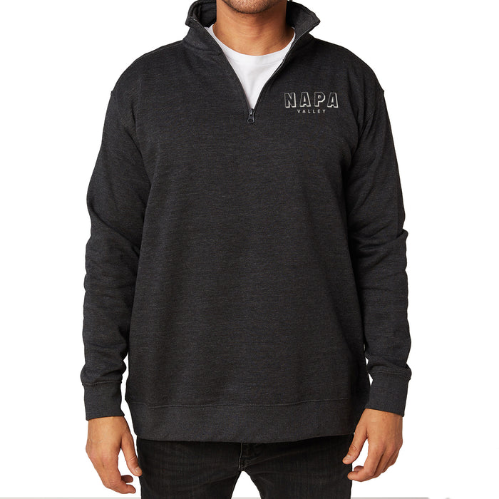 Cotton Heritage Unisex 7 Oz. Quarter Zip Poly Cotton Fleece Printed with a Customizable BLOCK SPORT COLLECTION Design
