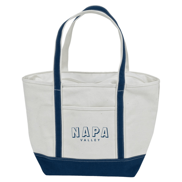 Custom  BLOCK SPORT  18 Oz. Medium White Canvas Zipper