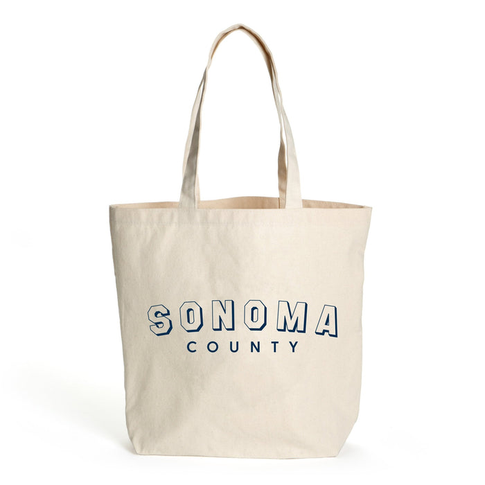 10 Oz. Natural Canvas Market Tote Printed with a Customizable BLOCK SPORT Design