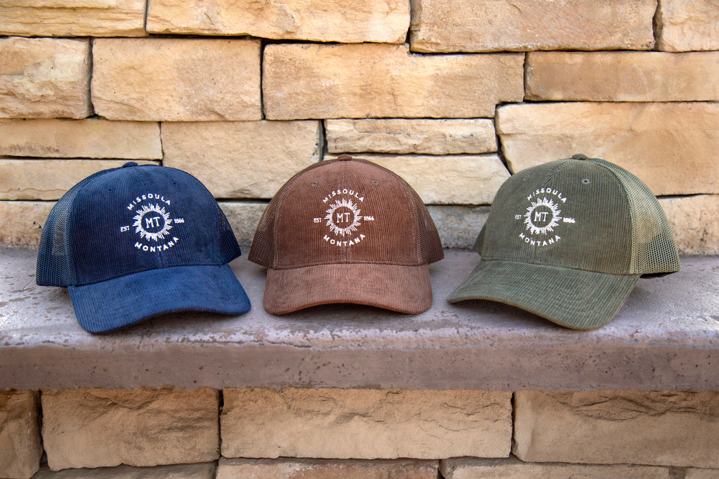 Custom BURST Cotton Twill Corduroy Low Profile Trucker Cap
