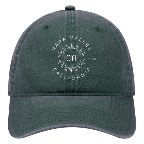 Custom BURST Washed Cotton Twill 6 Panel Low Cap