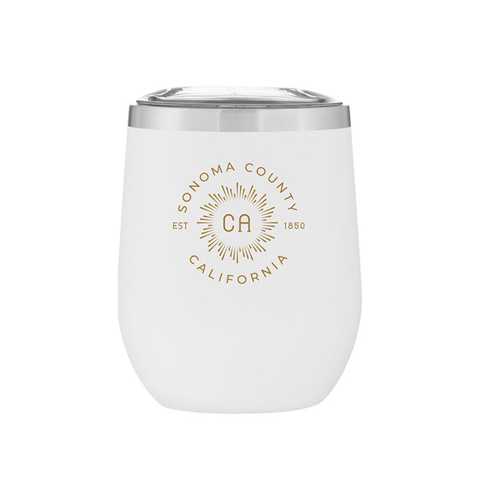 Custom BURST 12 Oz. Insulated Stemless Wine Cup