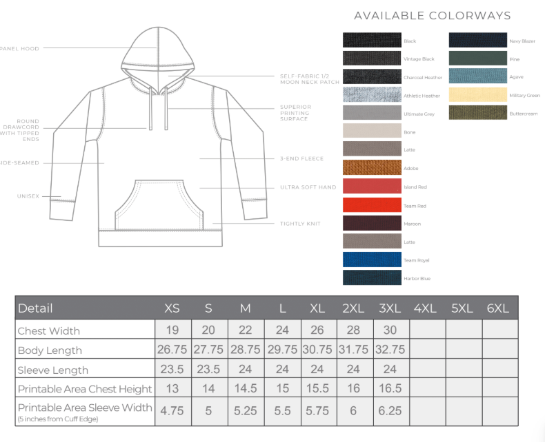 Cotton Heritage Lightweight 7 oz Pullover Hoodie