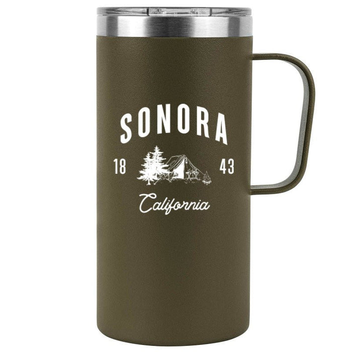 20 Oz. Stainless Insulated Tall Mug Printed with a Customizable CAMPING COLLECTION Design