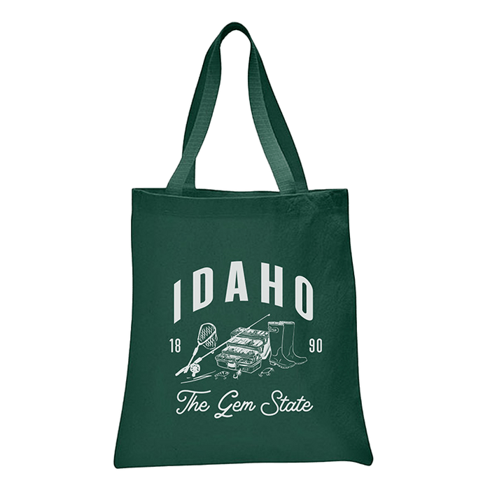Custom Wholesale 12 Oz. Colored Canvas Simple Tote Bag Printed in CABIN COLLECTION Design