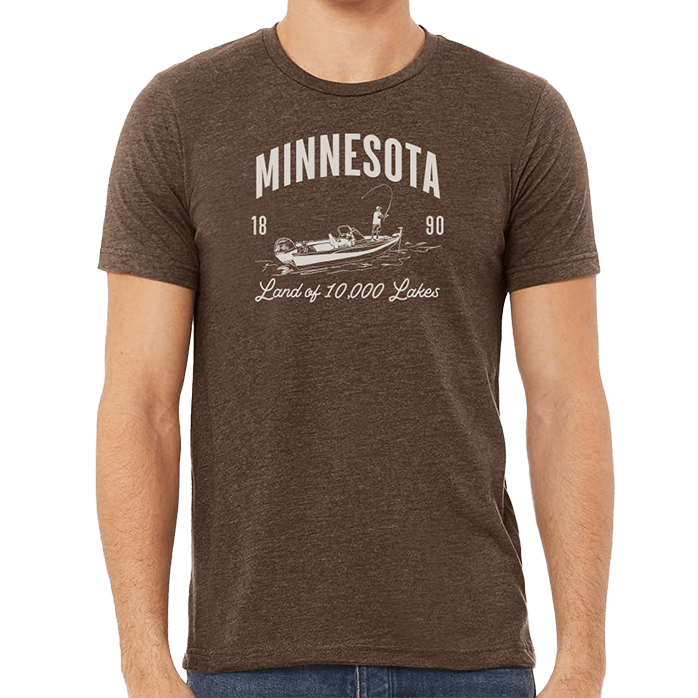 Bella + Canvas Unisex 4.2 Oz Heathered Polycotton Short Sleeve Tee Printed with a Customizable LAKE COLLECTION Design