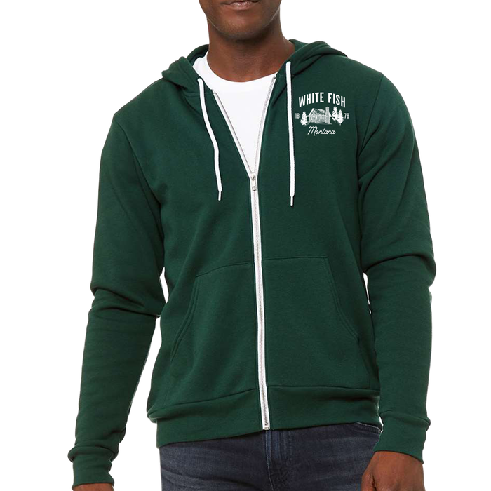 Custom CABIN BELLA+CANVAS Unisex 8 Oz. Sponge Fleece Full-Zip Hoodie Sweatshirt
