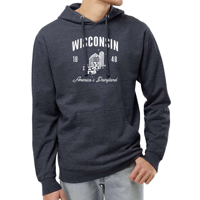 Independent Trading Co. 8.5 oz Full-Zip Hooded Sweatshirt Printed with CABIN COLLECTION design