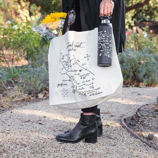 Custom CALLIGRAPHY MAP 20 Oz. Heavyweight Canvas Tote
