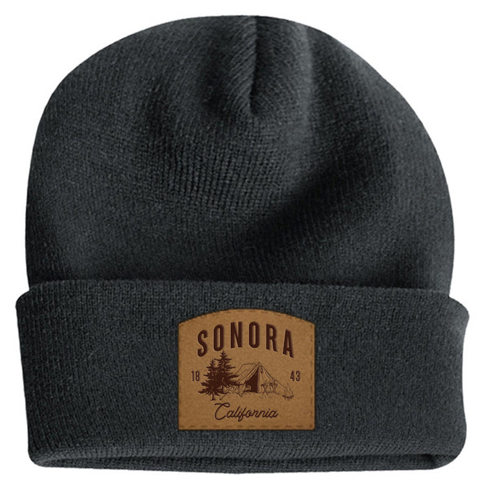 Long Knit Cuff Beanie with a Customizable CABIN COLLECTION Design