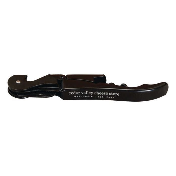 Custom BRAND / LOGO Deluxe Hinged Stainless Steel Corkscrew