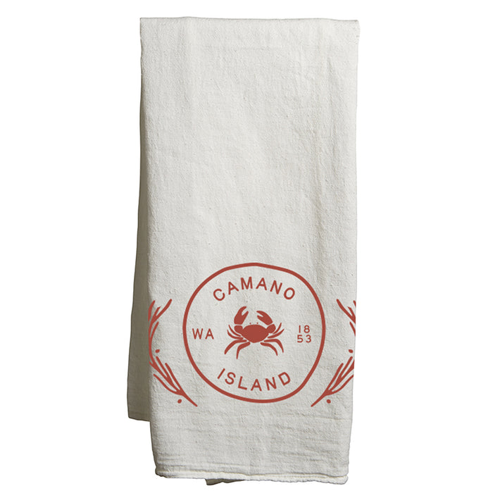 Custom COASTAL Flour Sack Tea Towels - White