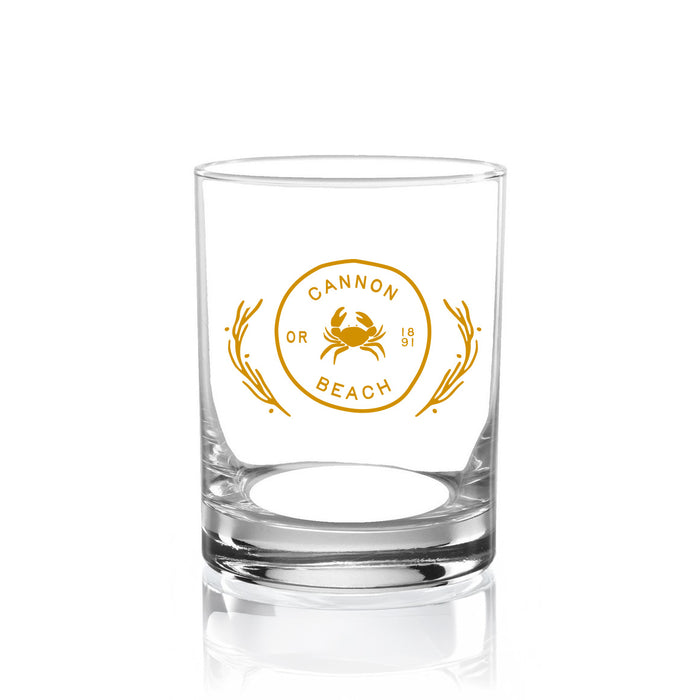 Custom COASTAL 13.5 Oz. Clear Old Fashioned Glass