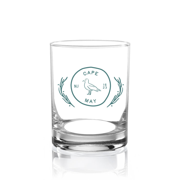 Custom COASTAL 13.5 Oz. Clear Old Fashioned Glass