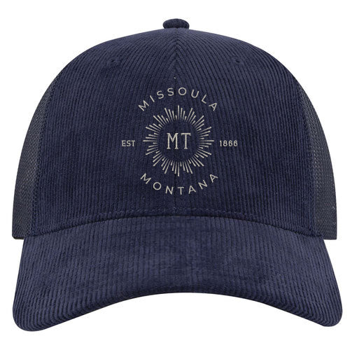 Custom BURST Cotton Twill Corduroy Low Profile Trucker Cap