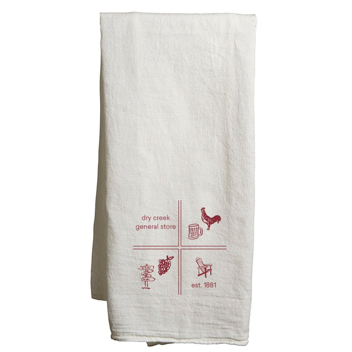 Custom SQUARES Flour Sack Tea Towels - White