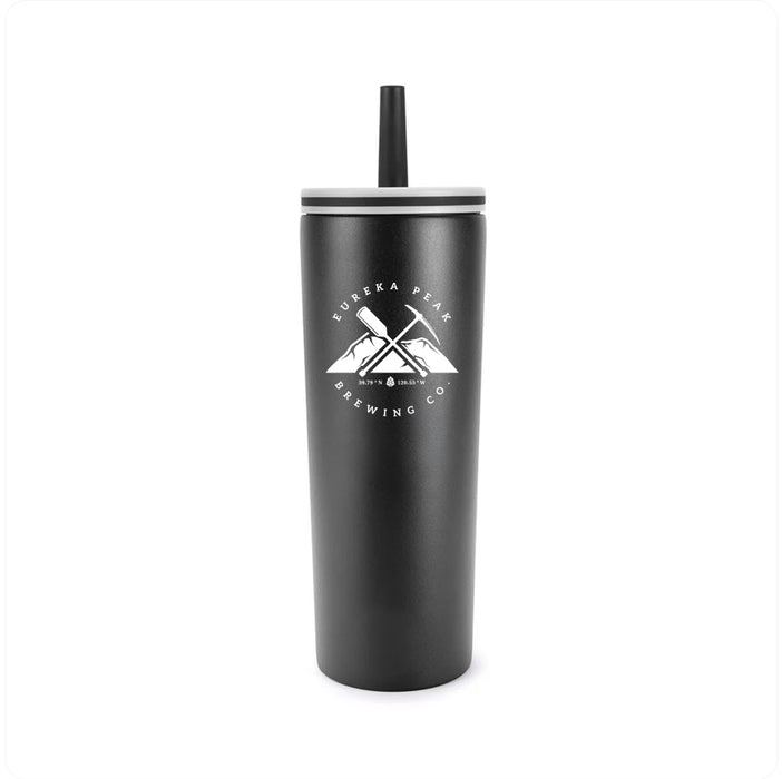 Custom BRAND / LOGO ChillFlow Stainless Steel Mug with Straw