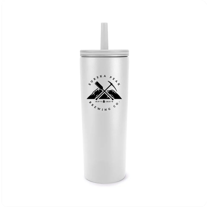 Custom BRAND / LOGO ChillFlow Stainless Steel Mug with Straw