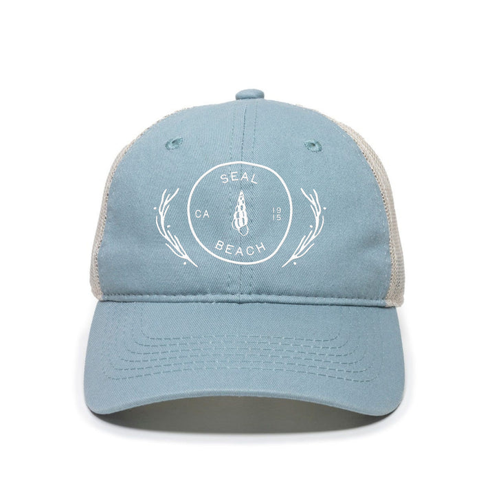 Custom COASTAL Garment Washed Cotton Twill Trucker Cap