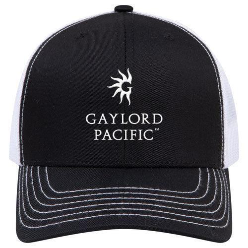 Custom BRAND / LOGO Cotton Blend Twill 6 Panel Mid Profile Mesh Back Trucker Cap