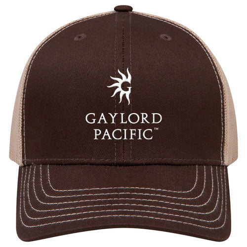 Custom BRAND / LOGO Cotton Blend Twill 6 Panel Mid Profile Mesh Back Trucker Cap