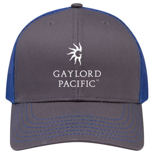 Custom BRAND / LOGO Cotton Blend Twill 6 Panel Mid Profile Mesh Back Trucker Cap